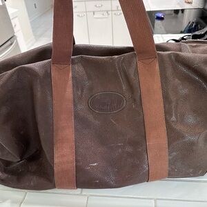 Brown Leather Duffel Bag